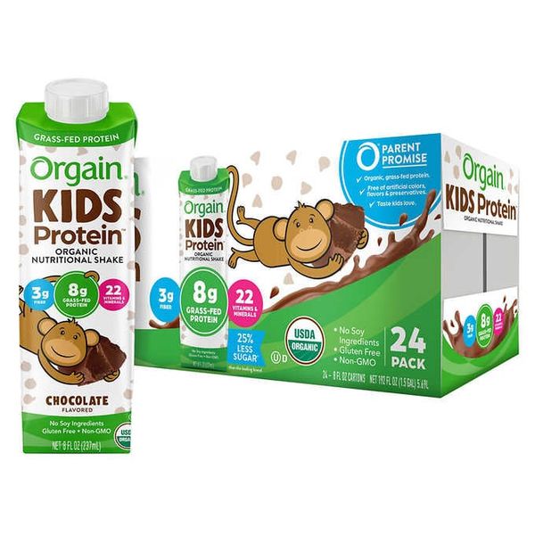  Sữa Nước Dinh Dưỡng Hữu Cơ Orgain Kids Protein Vị Chocolate _Vanilla 237ml (Thùng 24 Chai) _Mỹ 