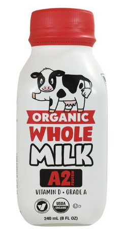  Sữa Tươi Nước A2 Organic Whole Milk Thùng 18 Chai 240ml_Mỹ 