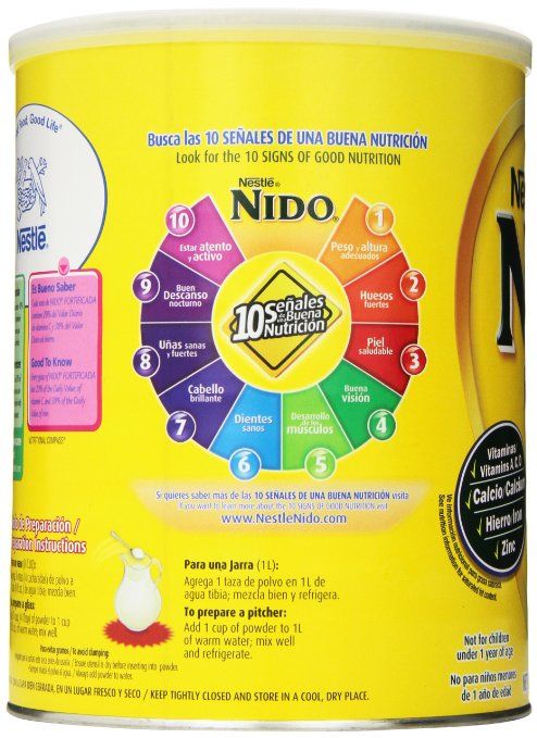  Sữa Tươi Dạng Bột Nido Fortificada Nắp Trắng Cho Bé _1.6kg 