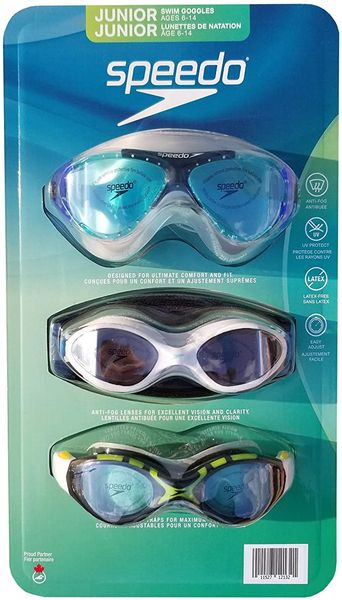  Set 3 Kính Bơi Trẻ Em Speedo Juniors Goggles 6-14 Tuổi Chống Tia Cực Tím 