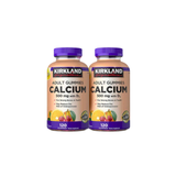  Set 2 kẹo bổ sung canxi hỗ trợ xương khớp  Kirkland Calcium 500mg With D3 Adult 120v 
