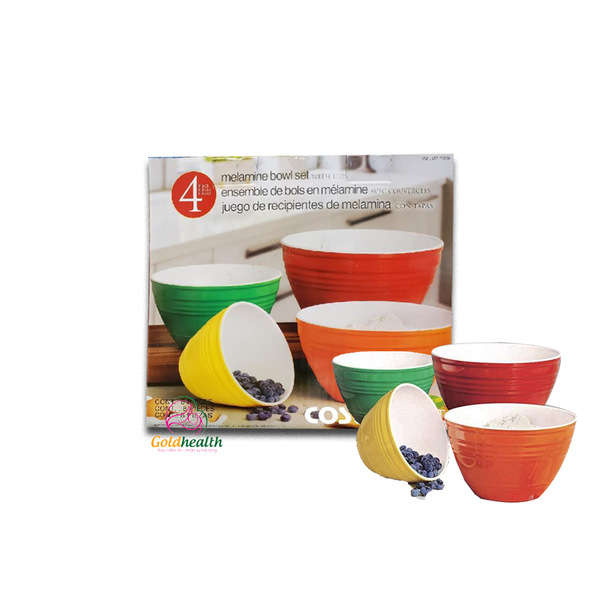  SET 4 TÔ MELAMIN BOWL SET WITH LIDS 