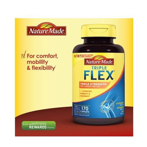  Viên Bổ Sung Glucoamin, Chondroitin Tốt Cho Xương Khớp - Nature Made Triple Flex 200 Viên 