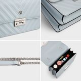  Túi Yuumy ( Thời trang nữ size 21 - Túi đeo chéo da Seasand YN137XN ) Màu xanh ngọc 
