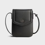  Túi Yuumy ( Thời trang nữ nắp gập đựng điện thoại dáng hộp - Túi đeo chéo da Seasand YN262D ) - Đen 