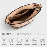  Túi Yuumy ( Thời trang nữ size 16 - Túi đeo chéo da Seasand YN193K ) màu kem 