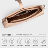  Túi Yuumy ( Thời trang nữ size 28 - Túi đeo chéo da Seasand YN188D ) màu đen 