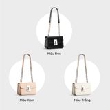  Túi Yuumy ( Thời trang nữ size 18 - Túi đeo chéo da YN186D ) màu đen 