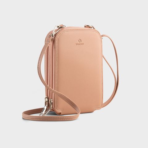 Túi Yuumy ( Thời trang nữ size 13 - Túi đeo chéo da Seasand YN244HD ) - Hồng đất