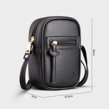  Túi Yuumy ( Thời trang nữ size 13 - Túi đeo chéo da Seasand YN132D ) Màu đen 