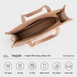  Túi Yuumy ( Thời trang nữ mini  - Túi đeo chéo da YN209K ) Màu kem 