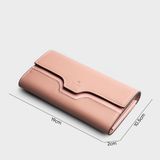  Ví Yuumy ( Thời trang nữ dáng dài phối màu - Ví da Seasand YV65HD ) Màu hồng đất 