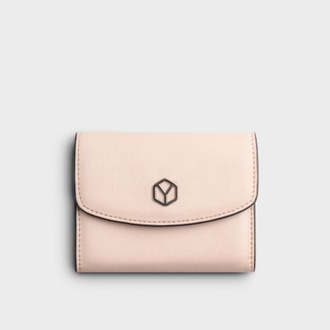 Ví da nữ đựng thẻ ngăn xếp tiện lợi Yuumy Seasand YV108HA màu hồng dâu