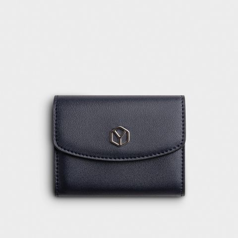 Ví da nữ đựng thẻ ngăn xếp tiện lợi Yuumy Seasand YV108X màu xanh đen