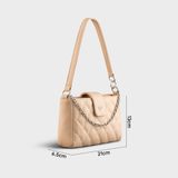  Túi Yuumy ( Thời trang nữ size 21 - Túi đeo vai da Seasand YN211K ) màu kem 
