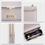  Túi Yuumy ( Thời trang nữ size 17 - Túi đeo chéo da Seasand YN147XM ) Màu xám 