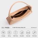 Túi Yuumy ( Thời trang nữ dáng xinh thanh lịch - Túi đeo chéo da Seasand YN222 ) - Kem 
