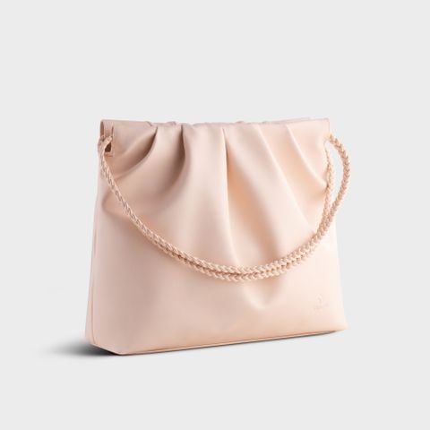 Túi xách da nữ thiết kế nếp nhăn sáng tạo Yuumy Seasand YTX58HA màu hồng dâu