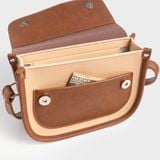 Túi Yuumy ( Thời trang nữ phối nắp gập size 21 - Túi đeo chéo da Bergen YN273D ) - Đen 