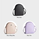  Túi Yuumy ( Thời trang nữ size 12- Túi đeo chéo da Seasand YN200HA ) màu hồng dâu 
