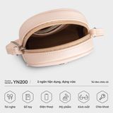  Túi Yuumy ( Thời trang nữ size 12- Túi đeo chéo da Seasand YN200HA ) màu hồng dâu 