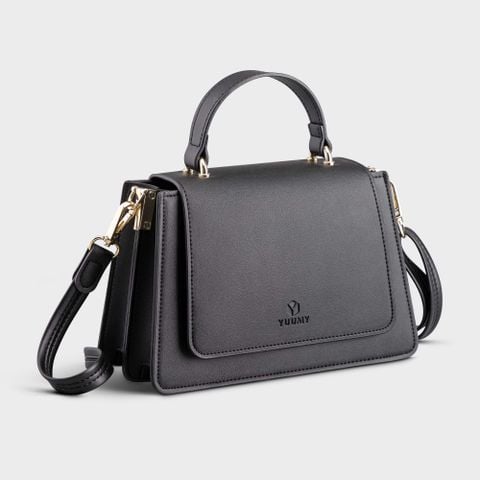  Túi Yuumy ( Thời trang nữ size 20 - Túi đeo chéo da Seasand YN128D ) Màu đen 