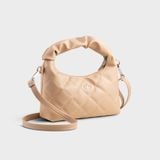 Túi Yuumy ( Thời trang nữ thiết kế quai nhúm size 20 - Túi đeo chéo da Seasand YN271K ) - Kem 