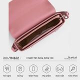  Túi Yuumy ( Thời trang nữ 23  - Túi đeo chéo da Seasand YN162D ) Màu đen 