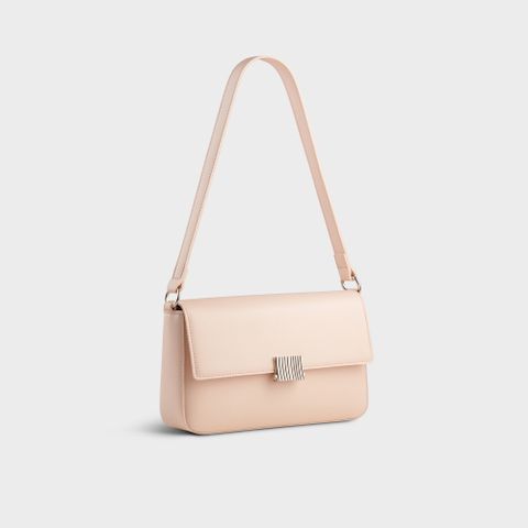 Túi đeo vai da nữ nhấn khóa kim loại Yuumy Seasand YN268HA màu hồng dâu