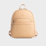  Balo Yuumy ( Thời trang nữ họa tiết đường kẻ ô vuông cỡ trung - Balo da Seasand YBA101K ) - Kem 