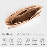  Túi Yuumy ( Thời trang nữ đi làm nhiều ngăn đa năng xinh xắn - Túi xách da Seasand YTX48D ) - Đen 