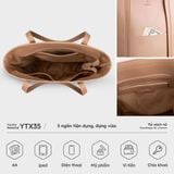  Túi Yuumy ( Thời trang nữ cỡ trung - Túi xách da Seasand YTX35D )  Màu đen 