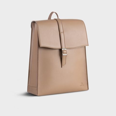 Balo da nữ cỡ lớn phối nắp gập thời trang Yuumy Seasand YBA73KT màu kem tây