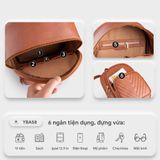  Balo Yuumy ( Thời trang nữ cỡ trung - Balo da Liberal YBA58BN ) Màu bò nhạt 