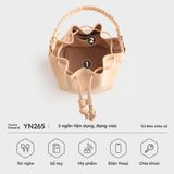  Túi Yuumy ( Thời trang nữ size 21 - Túi đeo chéo da Seasand YN265K ) - Kem 