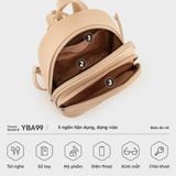  Balo Yuumy ( Thời trang nữ cỡ trung - Balo da Seasand YBA99D ) - Đen 