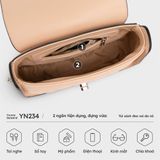  Túi Yuumy ( Thời trang nữ size 23 - Túi đeo chéo da Seasand YN234D ) - Đen 