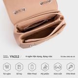  Túi Yuumy ( Thời trang nữ size 23 - Túi đeo chéo da Seasand YN212HP ) - Hồng phấn 