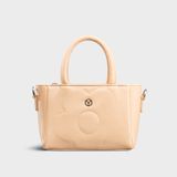  Túi Yuumy (Thời trang nữ họa tiết bông hoa - Túi xách da Seasand YTX66K) màu kem 