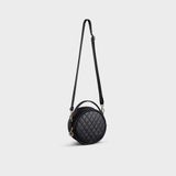  Túi đeo chéo nữ chần bông họa tiết quả trám Yuumy Seasand YN129D màu đen 