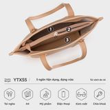  Túi Yuumy ( Thời trang nữ công sở dáng đứng - Túi xách da Bergen YTX55K ) - Kem 