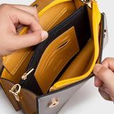  Túi Yuumy ( Thời trang nữ size 23 - Túi đeo chéo da YN97HR ) màu hồng ruốc 