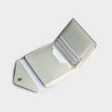  Ví nữ mini nắp gập khóa vàng Yuumy Seasand YV57XN màu xanh ngọc 