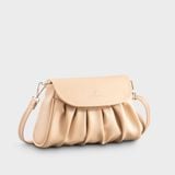  Túi Yuumy (Thời trang nữ đi tiệc size 22 - Túi đeo chéo da Seasand YN284K) màu kem 