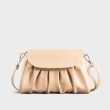  Túi Yuumy (Thời trang nữ đi tiệc size 22 - Túi đeo chéo da Seasand YN284K) màu kem 