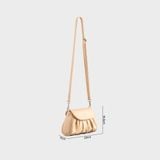  Túi Yuumy (Thời trang nữ đi tiệc size 22 - Túi đeo chéo da Seasand YN284K) màu kem 