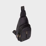  Balo Yuumy ( Thời trang nam,nữ - Balo đeo chéo da YBAC1D ) màu đen 