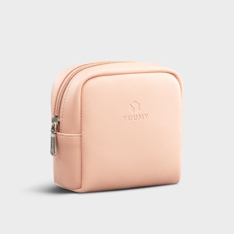 Túi Yuumy (Thời trang nữ đựng đồ trang điểm cỡ nhỏ - Túi da Seasand YMP1HA) màu hồng dâu