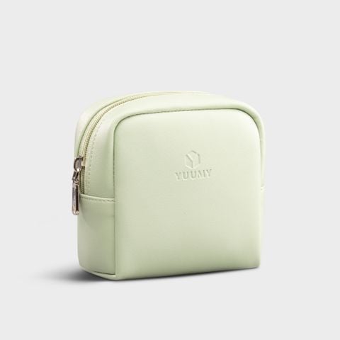 Túi Yuumy (Thời trang nữ đựng đồ trang điểm cỡ nhỏ - Túi da Seasand YMP1XN) màu xanh ngọc
