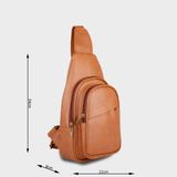  Balo Yuumy ( Thời trang nam,nữ - Balo đeo chéo da YBAC2BN ) màu bò nhạt 